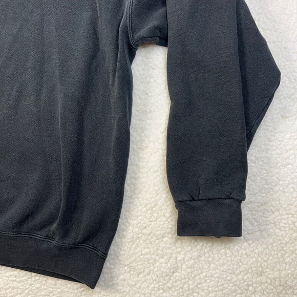 VTG Nike Sweater Men Large Black 80s Swoosh Embroidered Check Made in USA Cotton - Picture 10 of 13